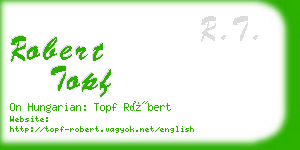 robert topf business card